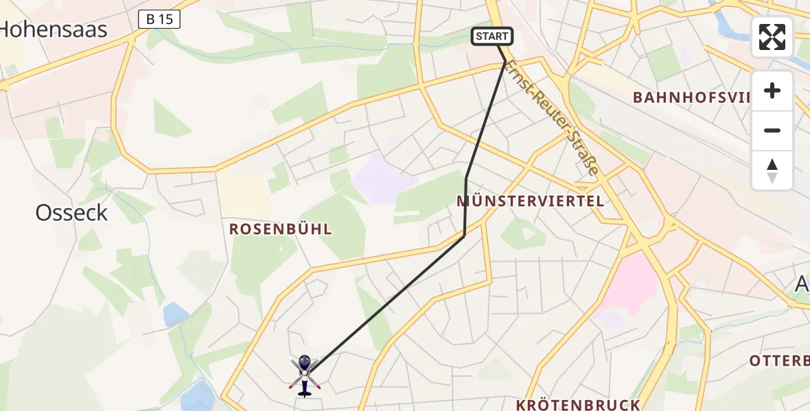 Flugroute Polizeihubschrauber Hof - Hof, 08 Juni 2026, 11:25