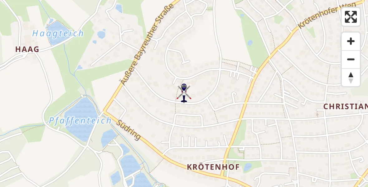 Flugroute Polizeihubschrauber Hof - Hof, 08 Juni 2026, 11:27