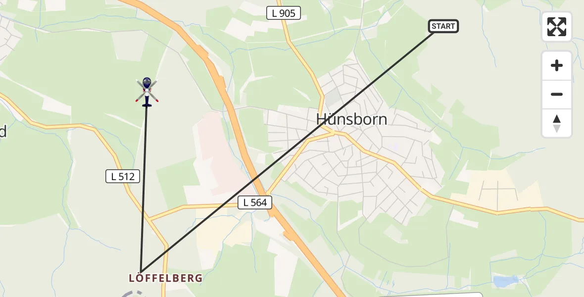 Flugroute Polizeihubschrauber Wenden - Wenden, 08 Juni 2026, 12:54