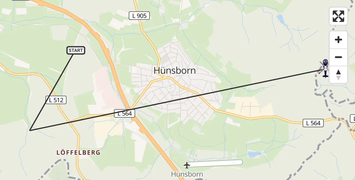 Flugroute Polizeihubschrauber Wenden - Wenden, 08 Juni 2026, 12:58