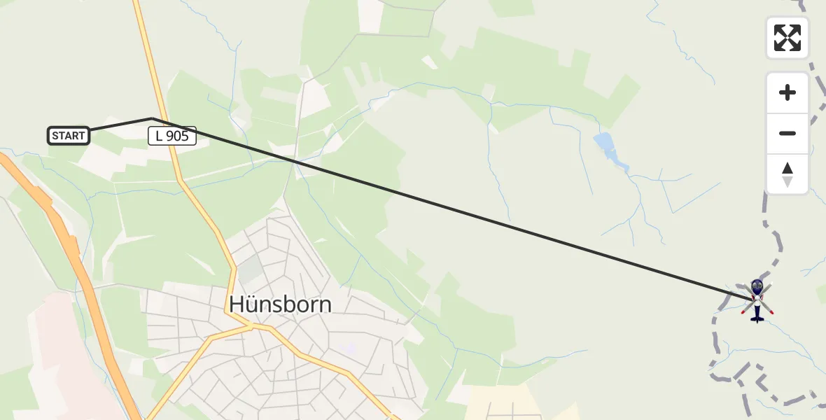 Flugroute Polizeihubschrauber Wenden - Wenden, 08 Juni 2026, 13:05