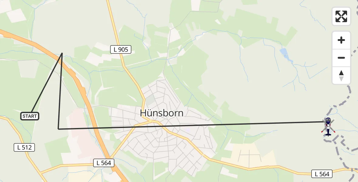 Flugroute Polizeihubschrauber Wenden - Wenden, 08 Juni 2026, 13:11