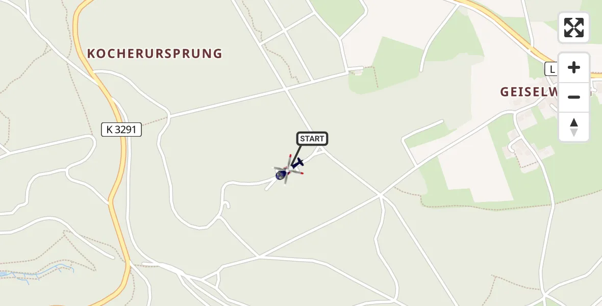 Flugroute Polizeihubschrauber Aalen - Aalen, 08 Juni 2026, 14:28