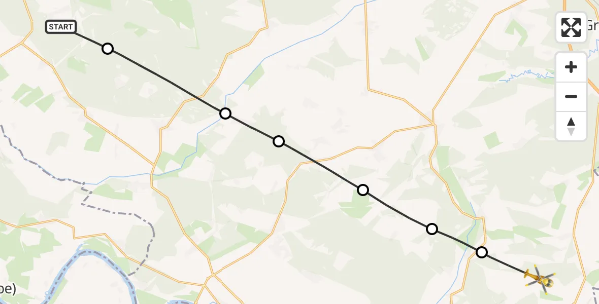 Flugroute Rettungshubschrauber Lübtheen - Grabow, 08 Juni 2026, 16:46