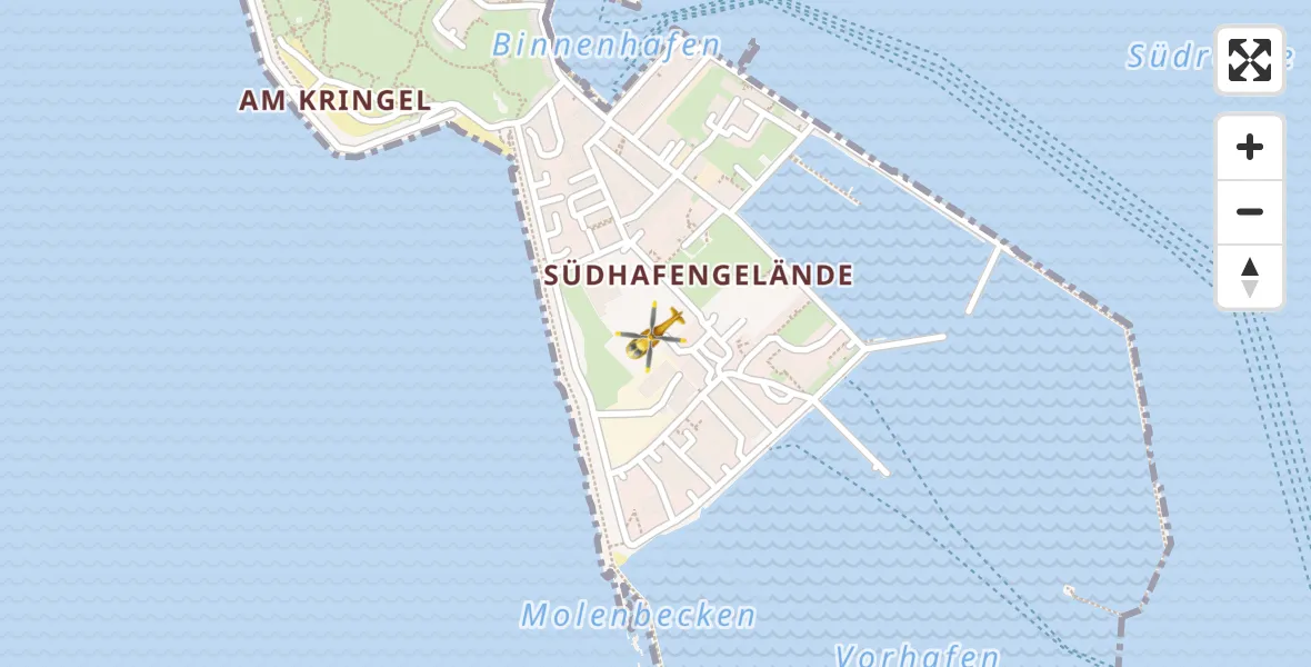 Flugroute Rettungshubschrauber Helgoland Marinehubschrauberstützpunkt - Helgoland Marinehubschrauberstützpunkt, 08 Juni 2026, 19:49