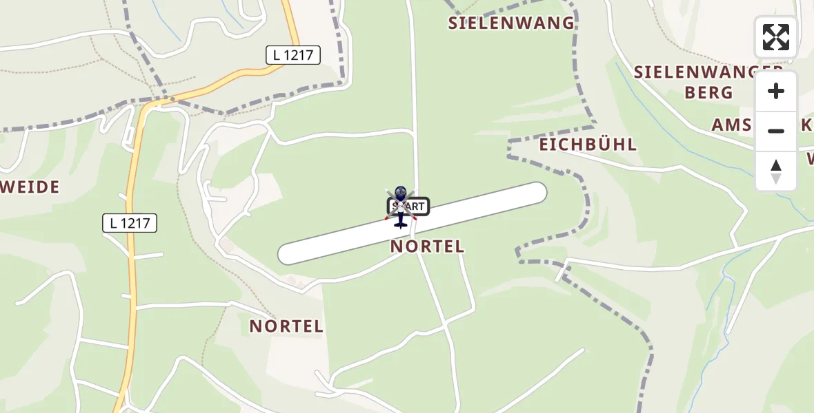 Flugroute Polizeihubschrauber Gruibingen-Nortel Flugplatz - Gruibingen-Nortel Flugplatz, 09 Juni 2026, 09:15
