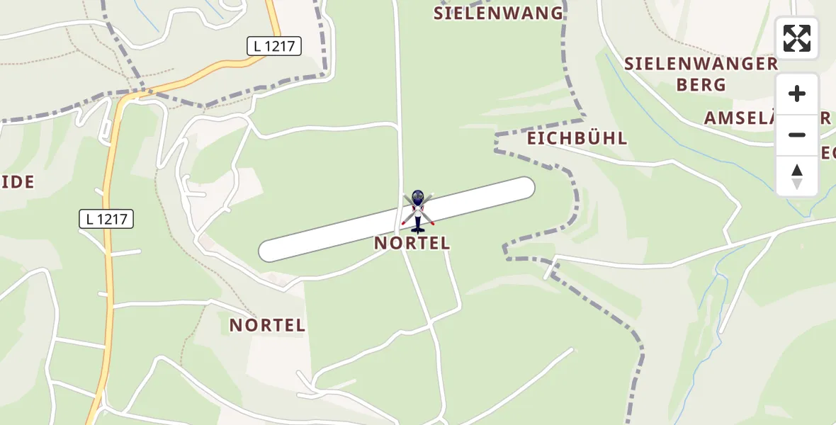 Flugroute Polizeihubschrauber Gruibingen-Nortel Flugplatz - Gruibingen-Nortel Flugplatz, 09 Juni 2026, 09:39