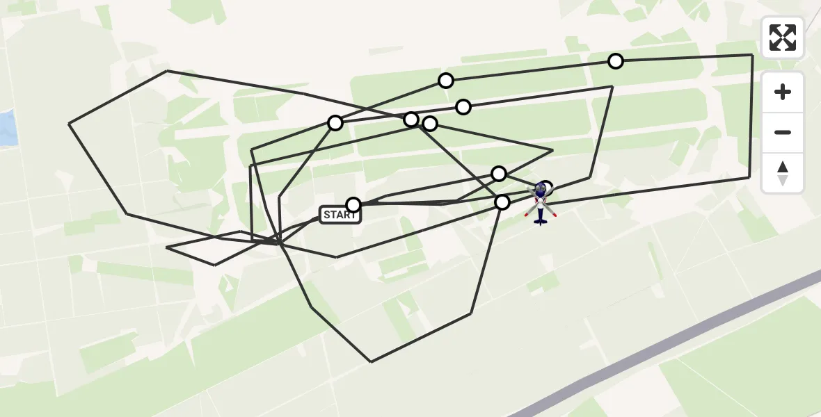 Flugroute Polizeihubschrauber Niederkrüchten - Niederkrüchten, 09 Juni 2026, 12:07