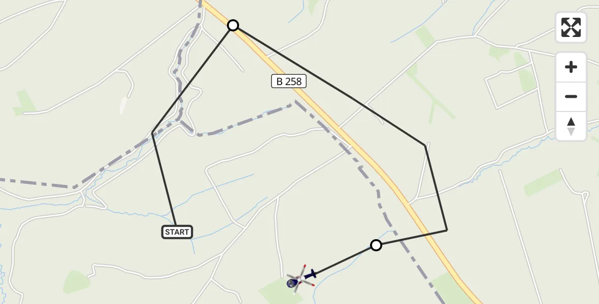 Flugroute Polizeihubschrauber Hellenthal - Hellenthal, 09 Juni 2026, 12:44