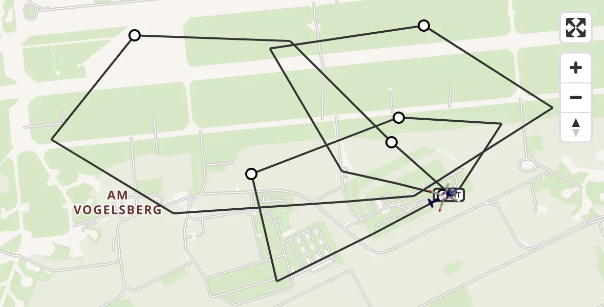 Flugroute Polizeihubschrauber Niederkrüchten - Niederkrüchten, 09 Juni 2026, 12:46