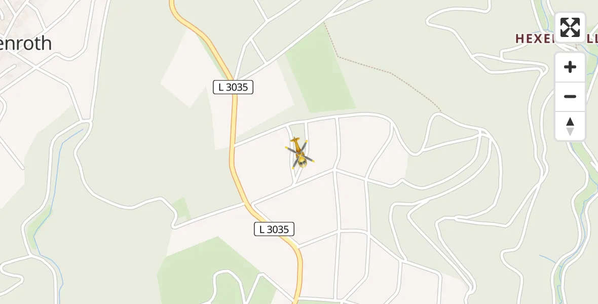Flugroute Ambulanzhubschrauber Heidenrod - Heidenrod, 09 Juni 2026, 14:06