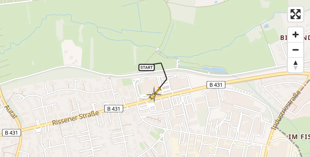 Flugroute Rettungshubschrauber Wedel - Wedel, 09 Juni 2026, 16:26