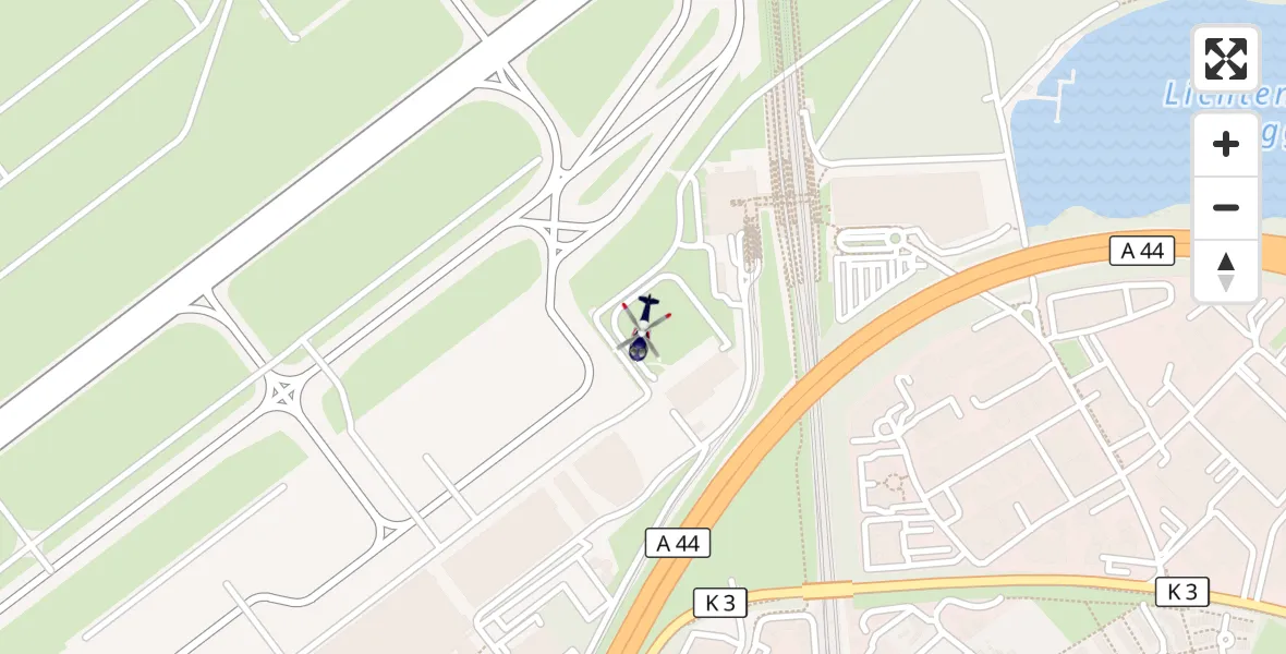 Flugroute Polizeihubschrauber Düsseldorf Flughafen - Düsseldorf Flughafen, 10 Juni 2026, 08:40