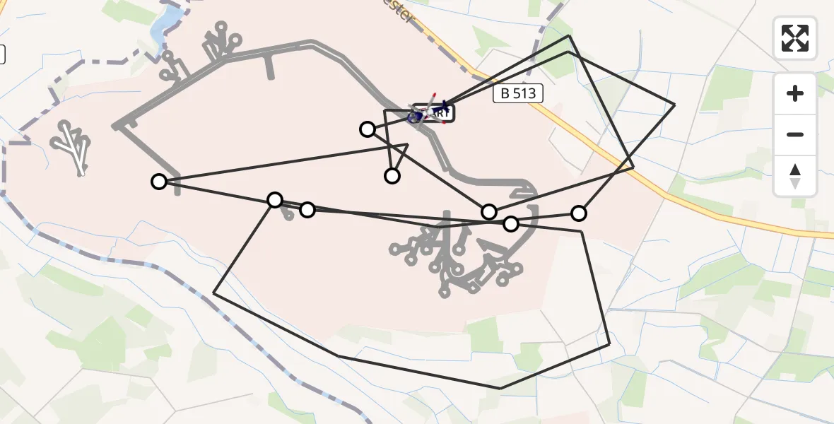 Flugroute Polizeihubschrauber Gütersloh - Gütersloh, 10 Juni 2026, 09:08