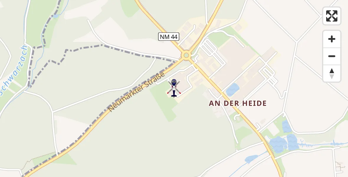 Flugroute Polizeihubschrauber Postbauer-Heng - Postbauer-Heng, 10 Juni 2026, 09:20