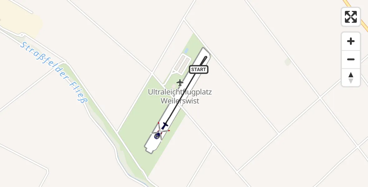 Flugroute Polizeihubschrauber Weilerswist UL - Weilerswist UL, 10 Juni 2026, 12:23