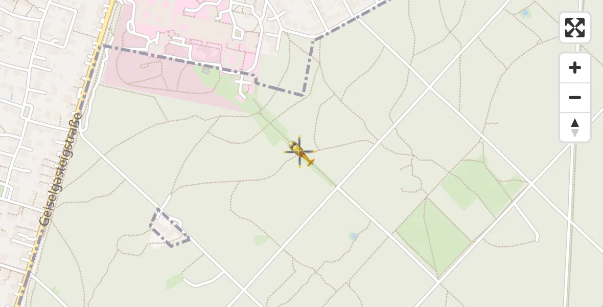 Flugroute Rettungshubschrauber ADAC Air Rescue Center Hubschrauberlandeplatz (Christoph 1) - ADAC Air Rescue Center Hubschrauberlandeplatz (Christoph 1), 10 Juni 2026, 15:33