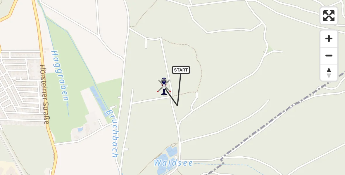 Flugroute Polizeihubschrauber Kleinostheim - Kleinostheim, 10 Juni 2026, 20:21