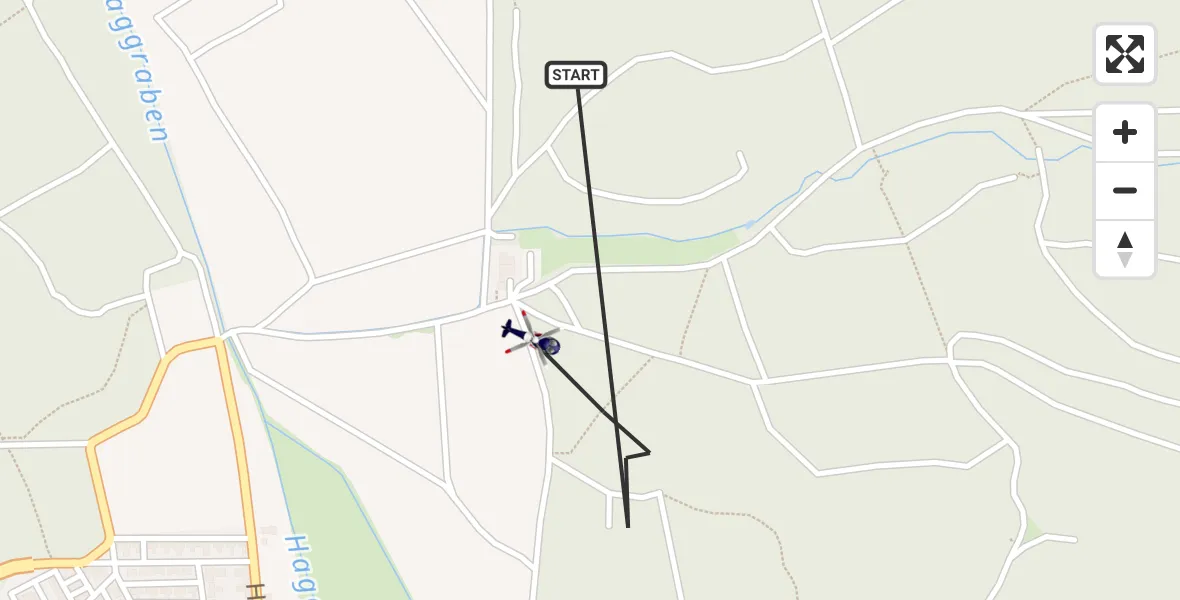 Flugroute Polizeihubschrauber Kleinostheim - Kleinostheim, 10 Juni 2026, 20:43