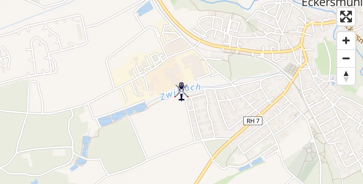 Flugroute Polizeihubschrauber Roth - Roth, 11 Juni 2026, 11:41