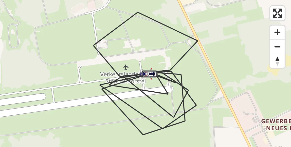 Flugroute Polizeihubschrauber Stendal - Stendal, 11 Juni 2026, 12:00