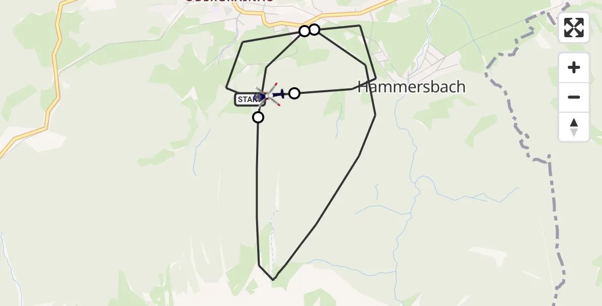 Flugroute Polizeihubschrauber Brandweg Hubschrauberlandeplatz - Brandweg Hubschrauberlandeplatz, 11 Juni 2026, 12:46