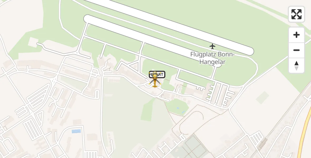 Flugroute Rettungshubschrauber Bonn-Hangelar Flugplatz - Bonn-Hangelar Flugplatz, 12 Juni 2026, 05:46