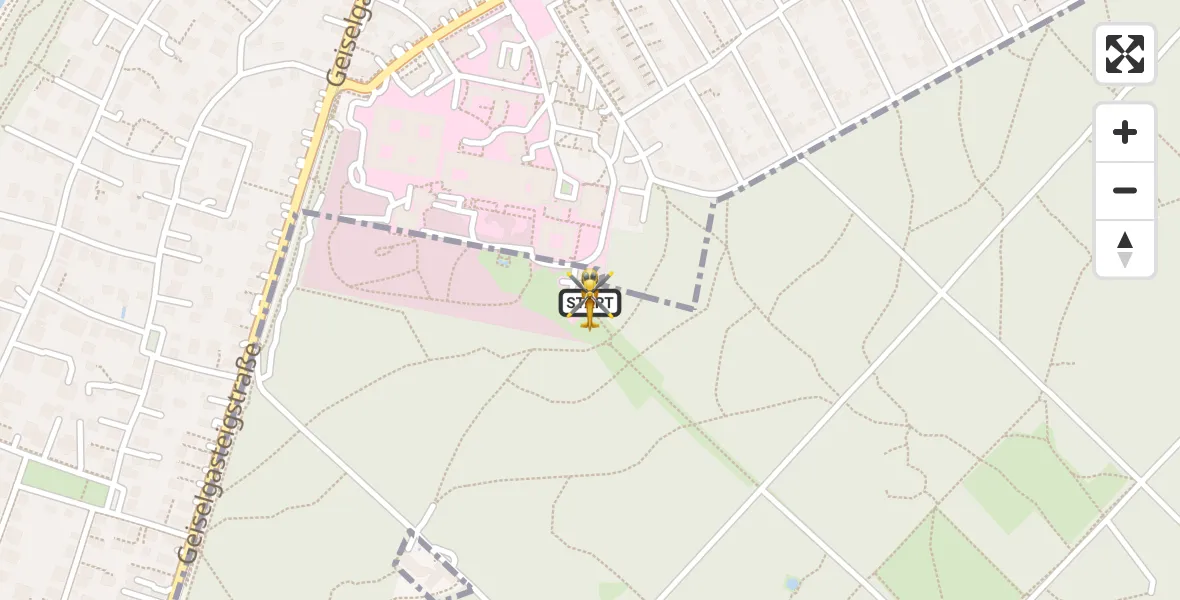 Flugroute Rettungshubschrauber ADAC Air Rescue Center Hubschrauberlandeplatz (Christoph 1) - ADAC Air Rescue Center Hubschrauberlandeplatz (Christoph 1), 12 Juni 2026, 09:27
