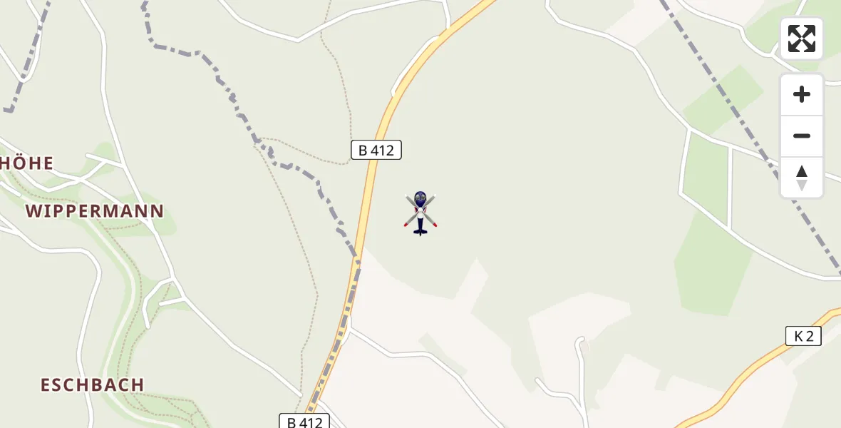 Flugroute Polizeihubschrauber Herresbach - Herresbach, 12 Juni 2026, 12:35