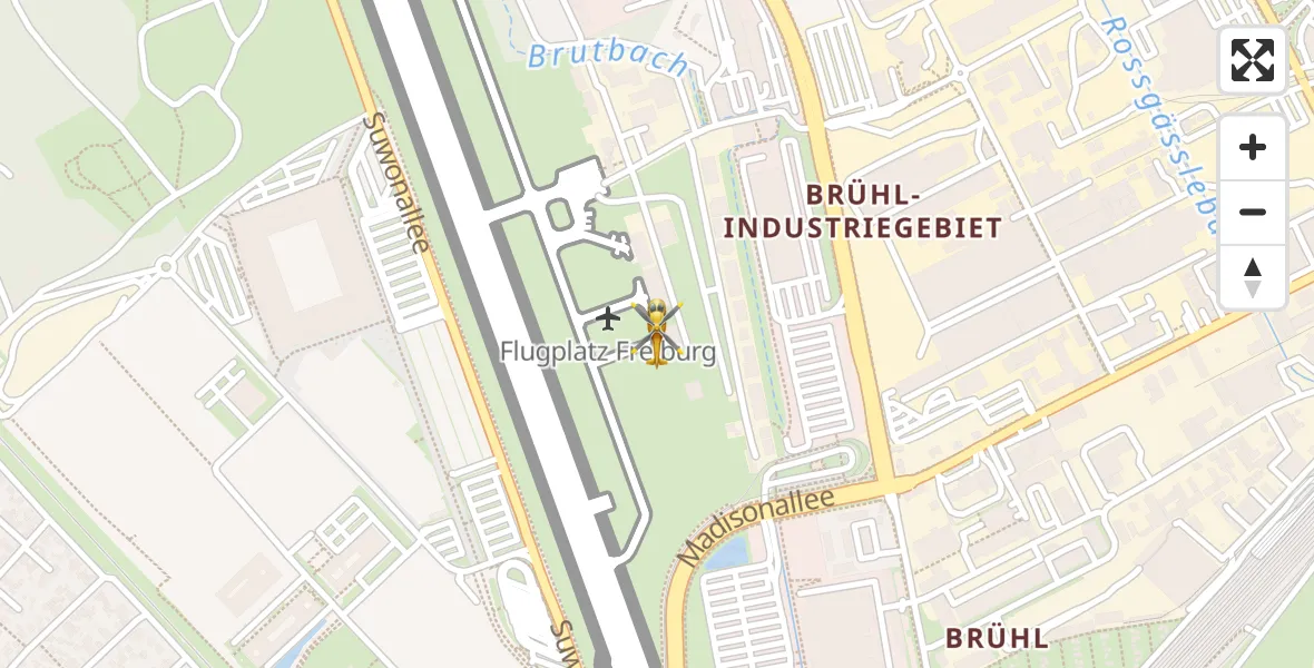 Flugroute Ambulanzhubschrauber Freiburg im Breisgau Flugplatz - Freiburg im Breisgau Flugplatz, 12 Juni 2026, 13:59