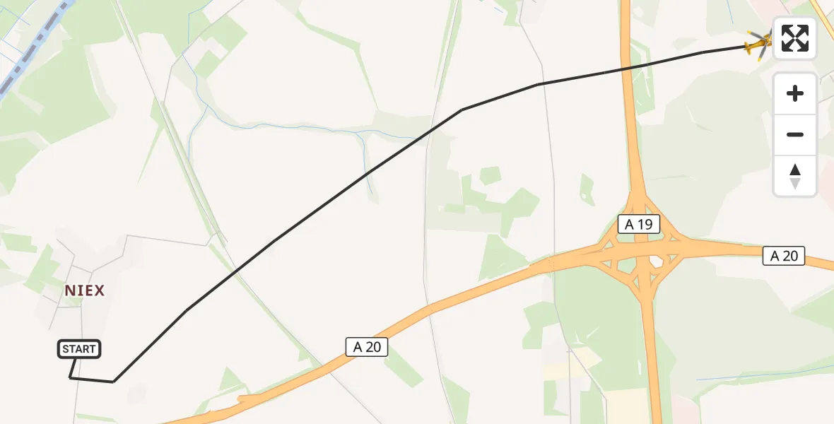 Flugroute Ambulanzhubschrauber Dummerstorf - Dummerstorf, 12 Juni 2026, 14:47