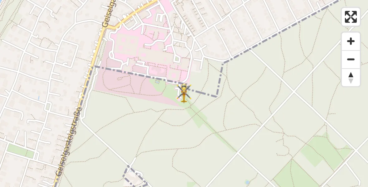 Flugroute Rettungshubschrauber ADAC Air Rescue Center Hubschrauberlandeplatz (Christoph 1) - ADAC Air Rescue Center Hubschrauberlandeplatz (Christoph 1), 12 Juni 2026, 18:40