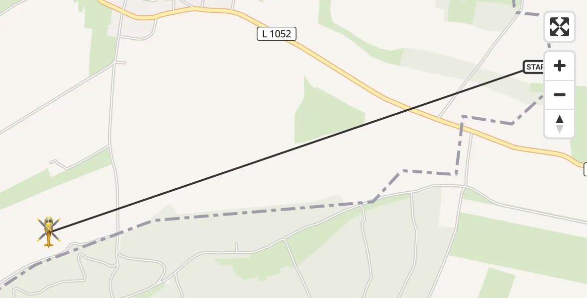 Flugroute Rettungshubschrauber Rittersdorf - Rittersdorf, 13 Juni 2026, 08:49