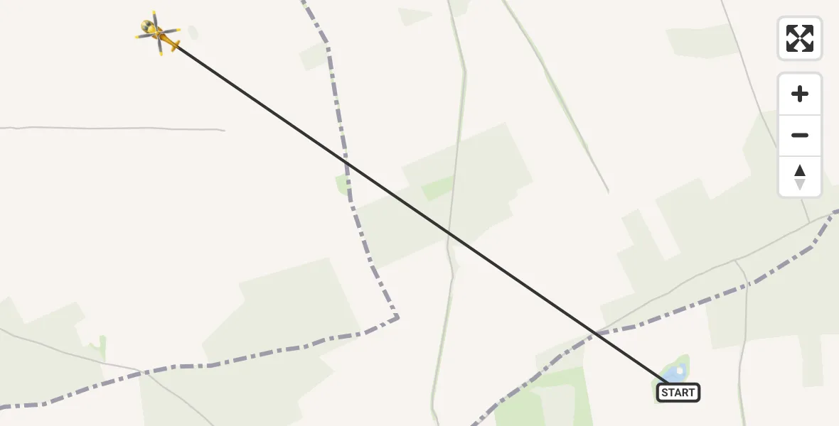 Flugroute Rettungshubschrauber Stüdenitz-Schönermark - Gumtow, 13 Juni 2026, 17:01