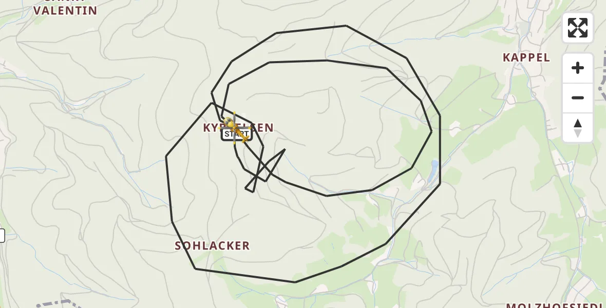Flugroute Ambulanzhubschrauber Freiburg im Breisgau - Freiburg im Breisgau, 14 Juni 2026, 10:51