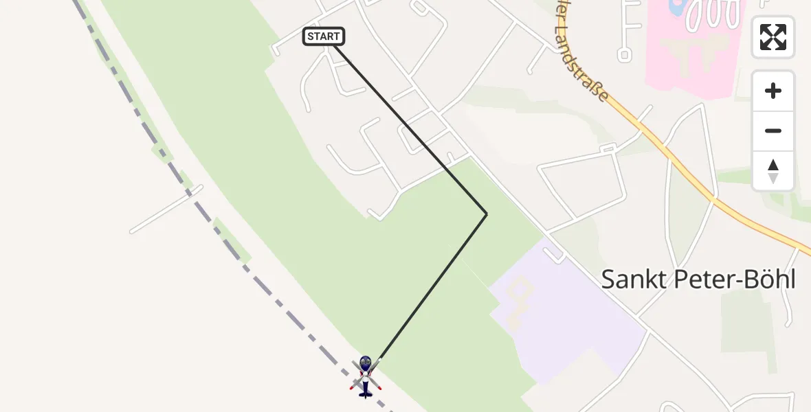 Flugroute Polizeihubschrauber Sankt Peter-Ording - Sankt Peter-Ording, 14 Juni 2026, 13:04