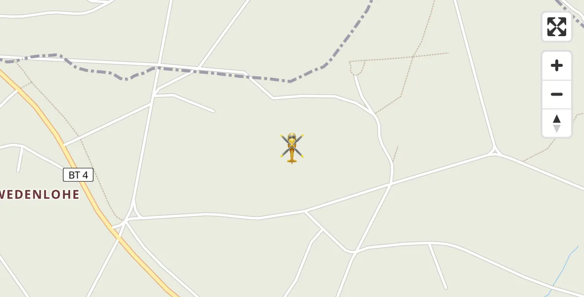 Flugroute Rettungshubschrauber Warmensteinach - Warmensteinach, 14 Juni 2026, 14:26