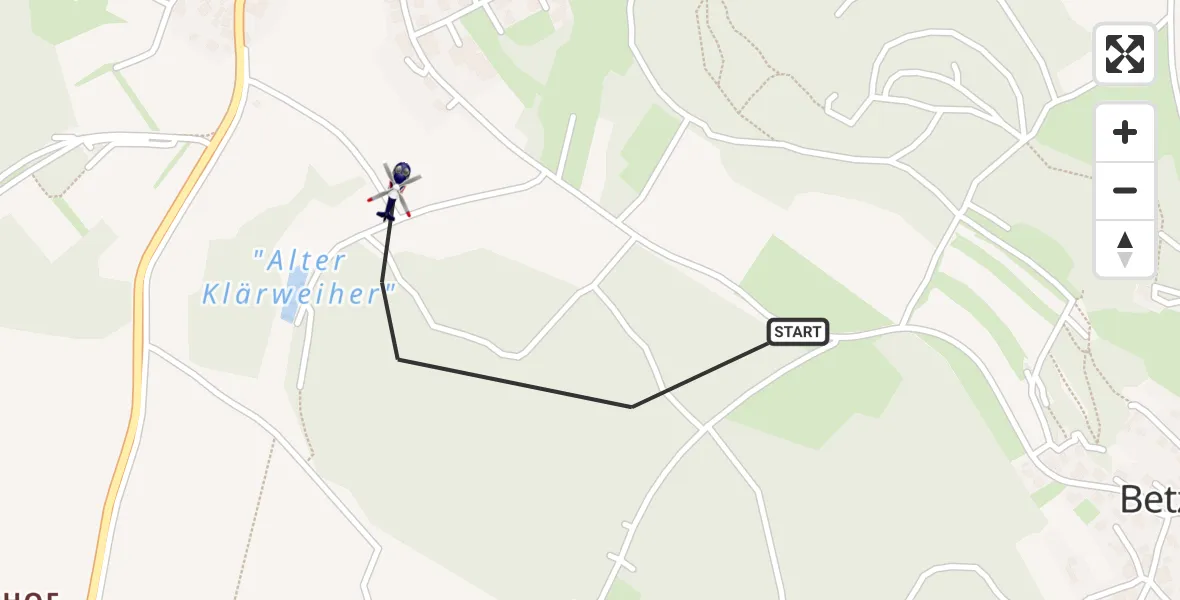 Flugroute Polizeihubschrauber Birgland - Birgland, 14 Juni 2026, 22:14