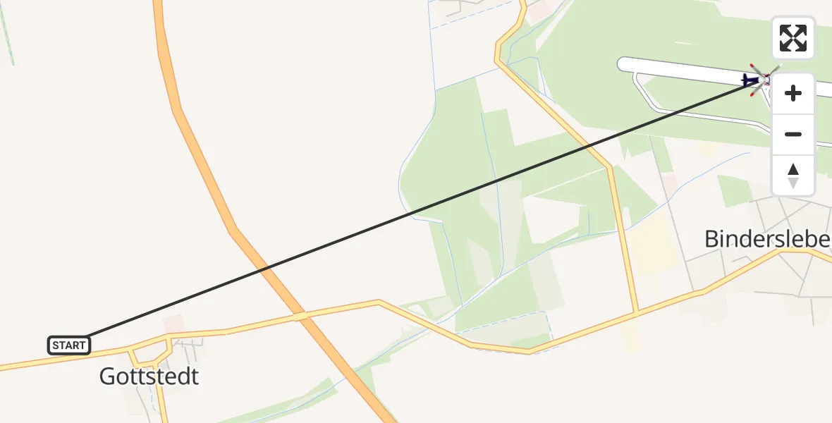 Flugroute Polizeihubschrauber Erfurt - Erfurt-Weimar Flughafen, 14 Juni 2026, 22:19