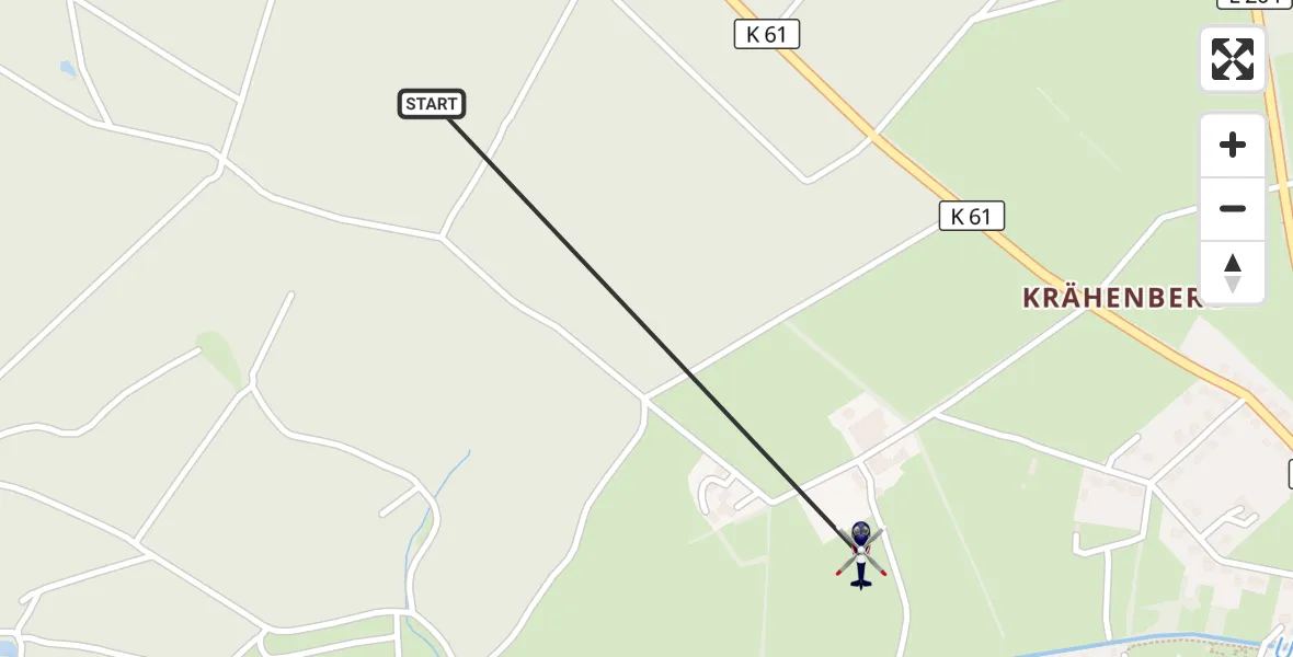 Flugroute Polizeihubschrauber Dahlem - Dahlem, 15 Juni 2026, 12:14
