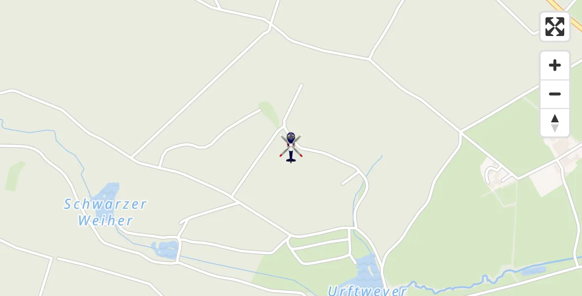 Flugroute Polizeihubschrauber Dahlem - Dahlem, 15 Juni 2026, 13:12