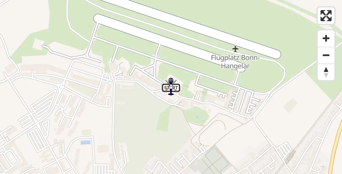 Flugroute Polizeihubschrauber Bonn-Hangelar Flugplatz - Bonn-Hangelar Flugplatz, 16 Juni 2026, 08:32