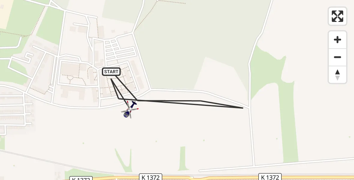 Flugroute Polizeihubschrauber Aschersleben - Aschersleben, 16 Juni 2026, 08:37