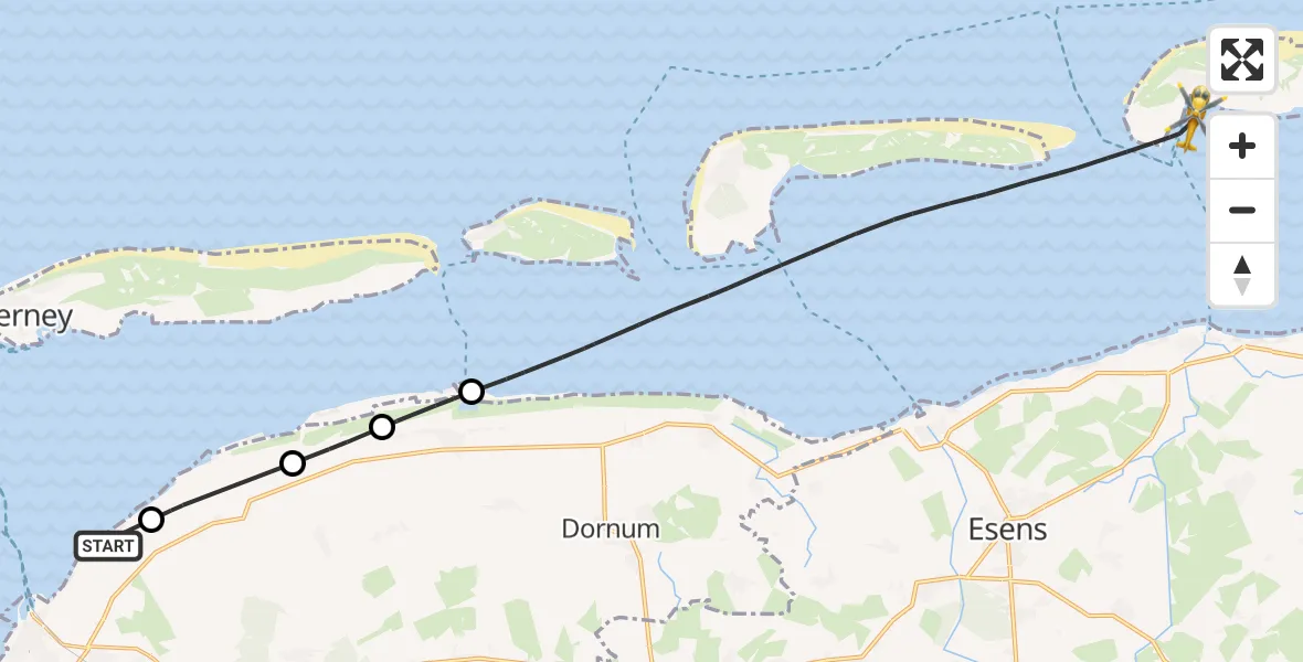 Flugroute Ambulanzhubschrauber Noordzee - Noordzee, 16 Juni 2026, 08:39