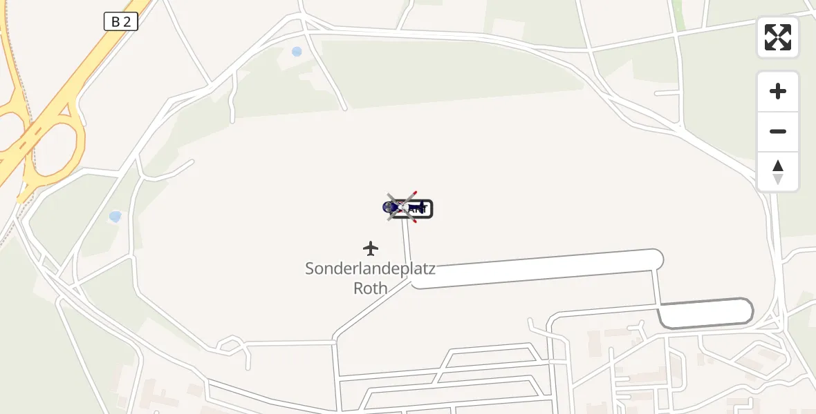 Flugroute Polizeihubschrauber Flugplatz Roth - Flugplatz Roth, 16 Juni 2026, 08:54