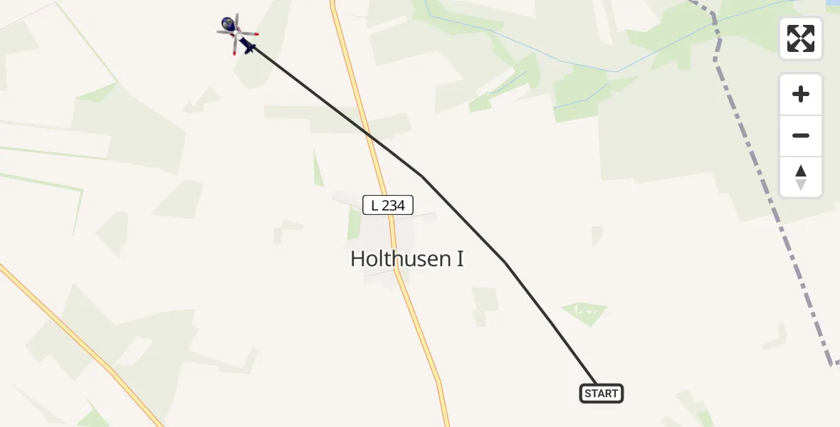 Flugroute Polizeihubschrauber Wriedel - Wriedel, 16 Juni 2026, 11:06