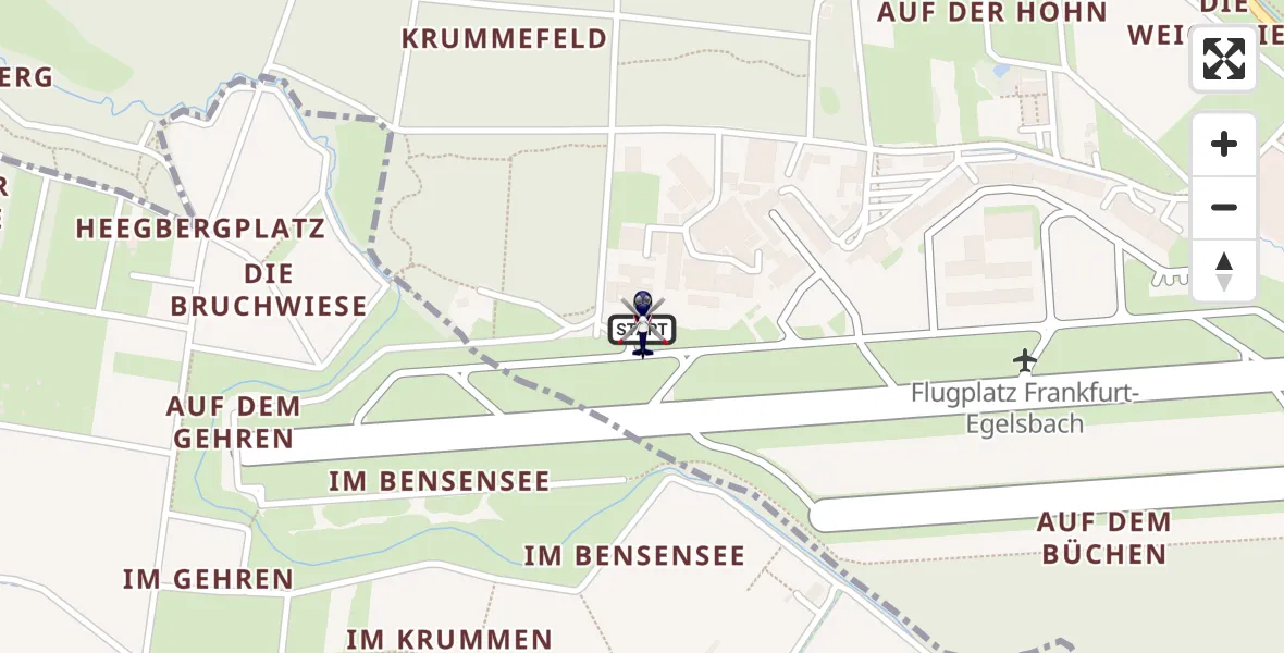 Flugroute Polizeihubschrauber Flughafen Frankfurt-Egelsbach - Flughafen Frankfurt-Egelsbach, 16 Juni 2026, 11:37