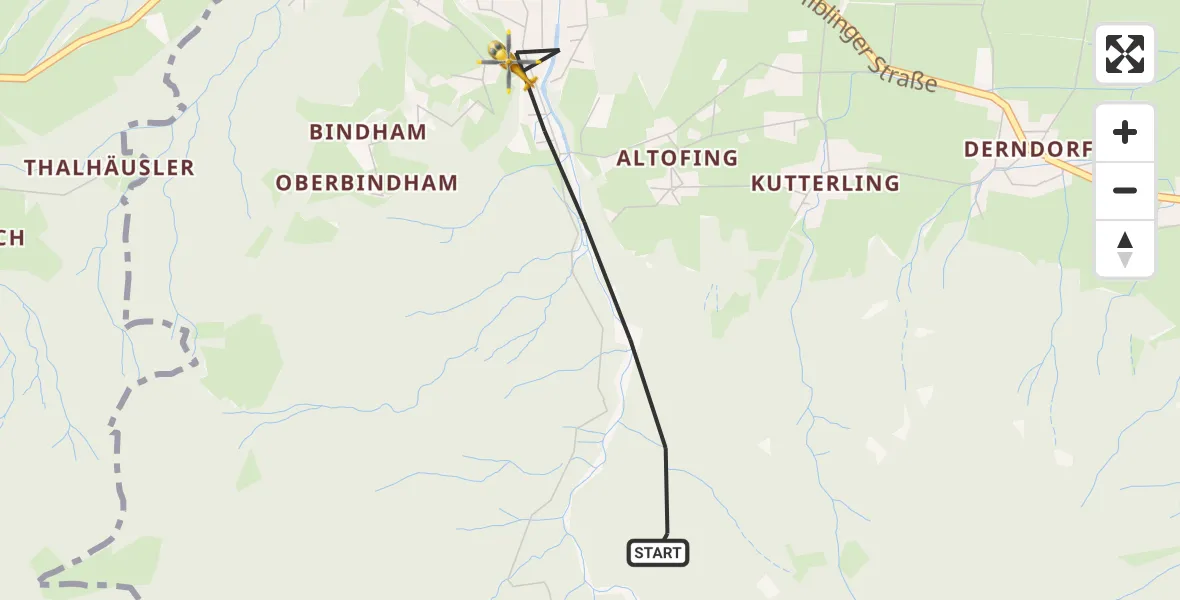 Flugroute Rettungshubschrauber Bad Feilnbach - Bad Feilnbach, 16 Juni 2026, 14:06