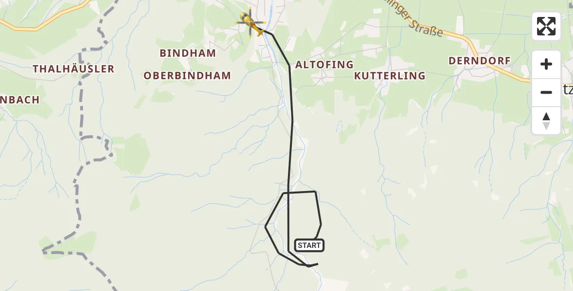 Flugroute Rettungshubschrauber Bad Feilnbach - Bad Feilnbach, 16 Juni 2026, 14:13