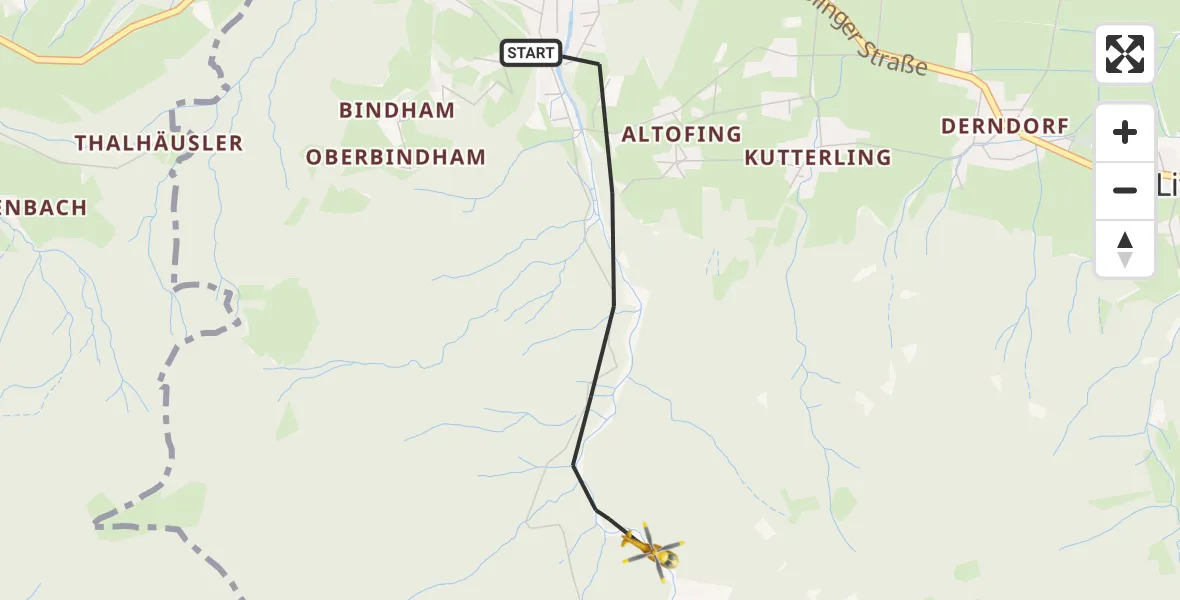 Flugroute Rettungshubschrauber Bad Feilnbach - Bad Feilnbach, 16 Juni 2026, 14:44